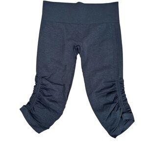 Lululemon Athletica Black Ruched Capris